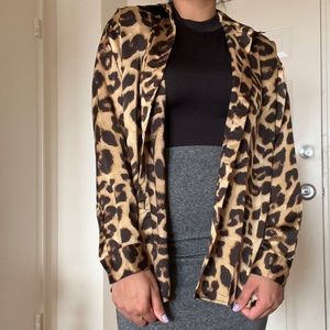 Animal print brand new button down